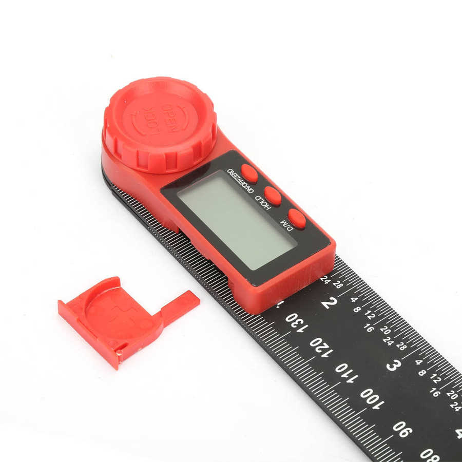 0-360° Digital Angle Finder Ruler Protractor Measure Meter Stainless Steel GD