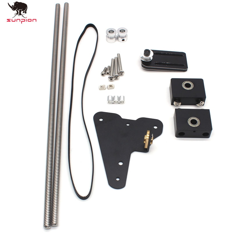 3D Printer Part Dual Z axis Upgrade Kit Dual Z Tension Pulley Set For Creality CR10/Ender-3 3D Printer Single Motor Dual Z-axis