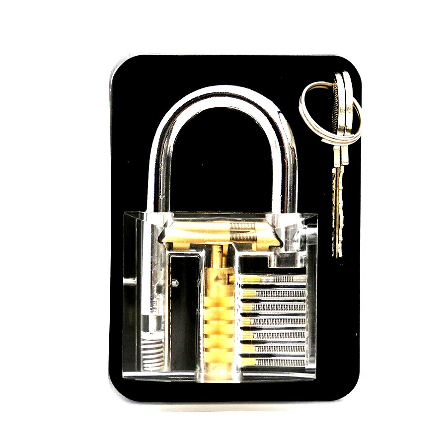 Transparent 7 Pin Lock , Practice Pick Lock with Exquisite Box for Beginner