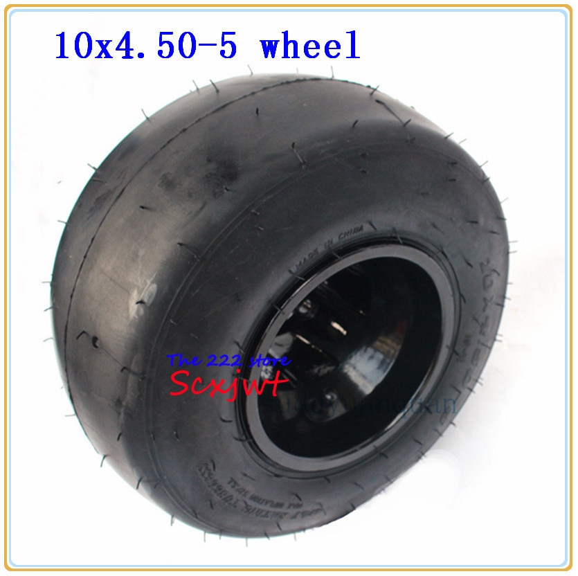 GO KART wheel front 10X4.50-5 Inch Aluminum Alloy Wheel Rim Hub and vacuum tire tyre fits for KARTING ATV UTV Buggy go-kart