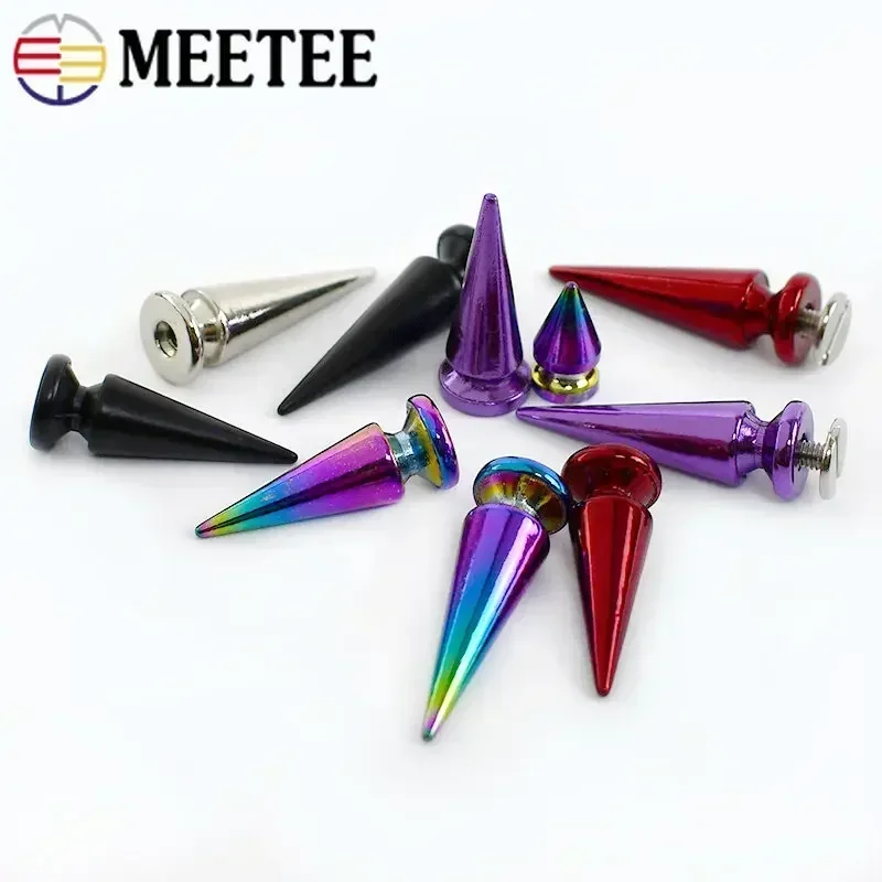 5/10/20 Stuks Metalen Kegel Studs Klinknagels Handtas Kledingstuk Punk Nagels Schoenen Portemonnee Schroef Knoppen Diy lederen Craft Hardware Accessoires