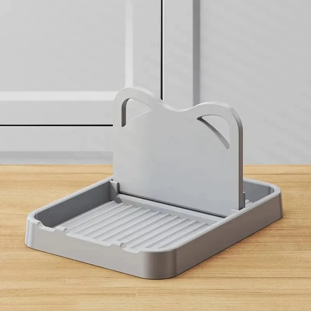 Keuken Pot Cover Rack Aanrecht Pan Pot Deksel Houder Verticaal Opvouwbaar Wandmontage Lepel Opbergrek Pot Schop Opbergrek: Rood