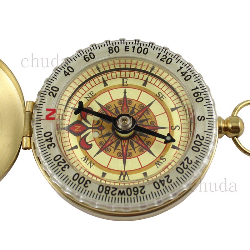 Genuine Refined Copper Compass G50 Pocket Watch Compass Exquisite Small Outdoor Multi-function with Luminous Compas