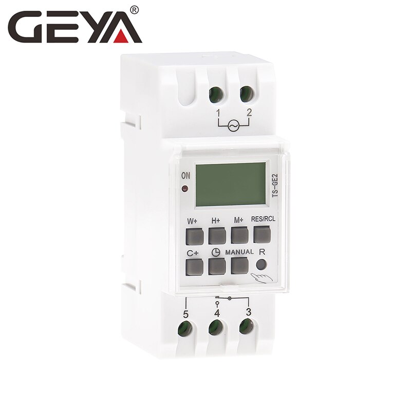 GEYA TS-GE2 Winter Summertime 1Hour Automatic Adjustable Timer Switch Programmable Daily Weekly Digital Time Controller 16A 220V