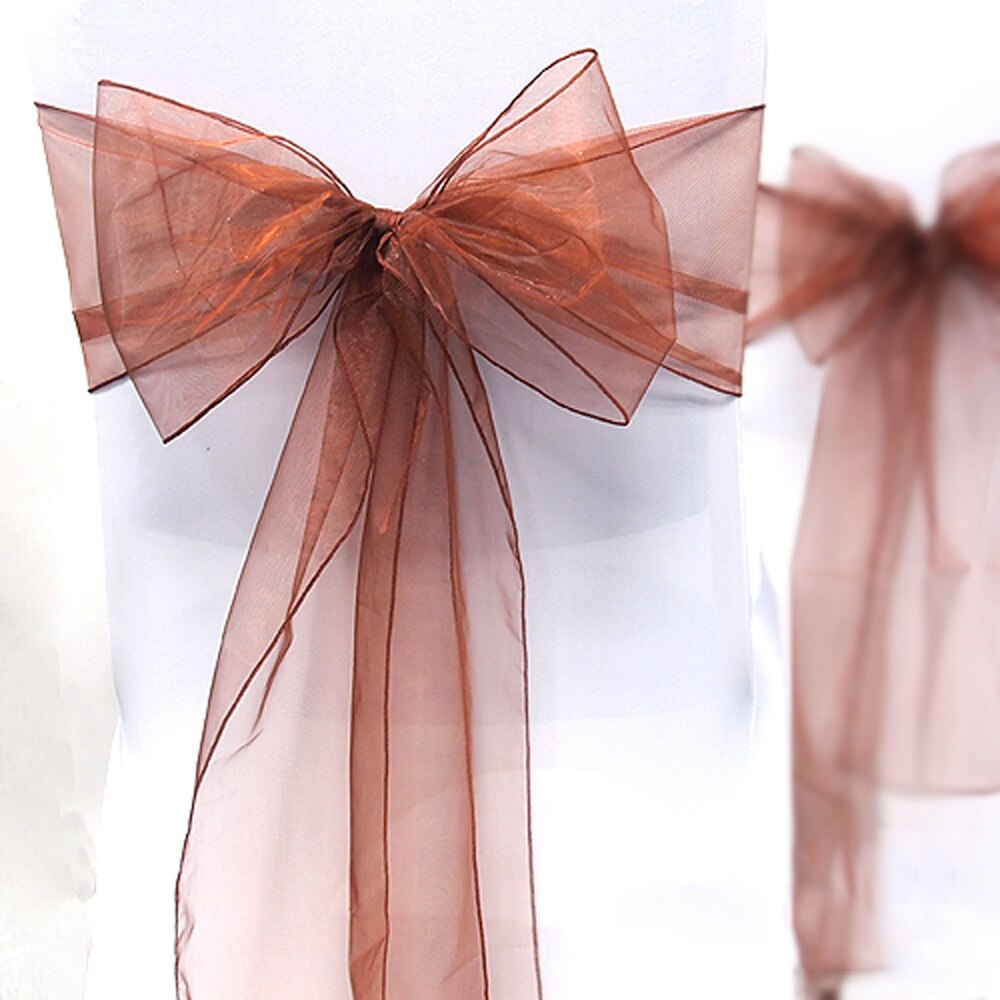 Effen Stoel Terug Garen Stoel Sjerpen Bruiloft Organza Sjerpen Terug Garen Voor Stoelen Bruiloft Stoel Decoratie Hotel Decor