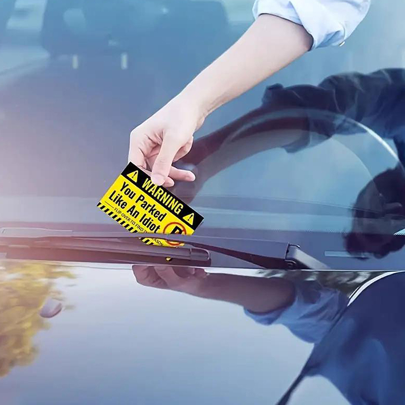 50pcs Bad Parking Cards You Parked Like An Idiot Funny Cardboard Parking Violation Cards With Multi Violation Reasons