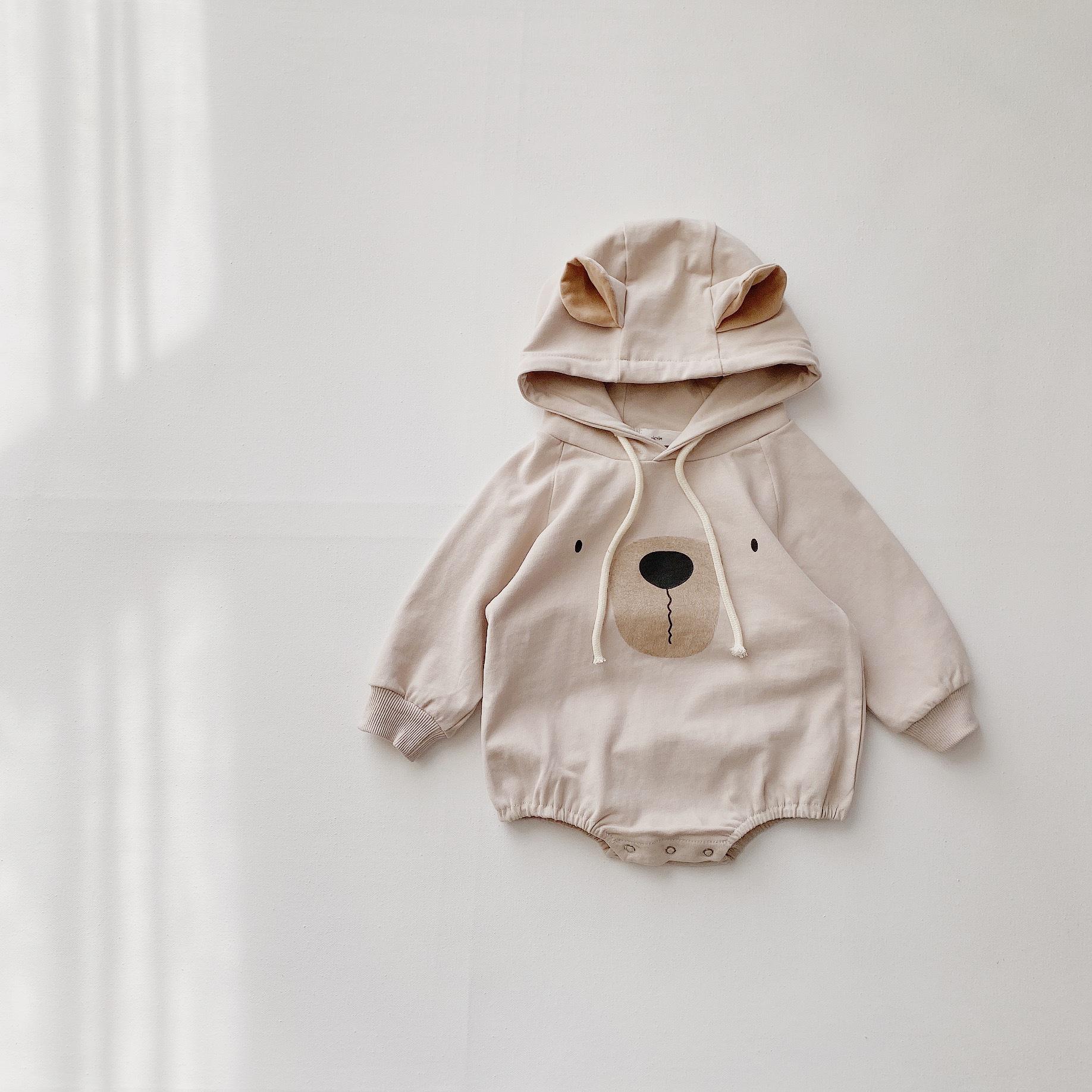 Body mignon pour bébés filles | Combinaison à capuche avec petits oursons et oreilles, vêtements pour bébés filles