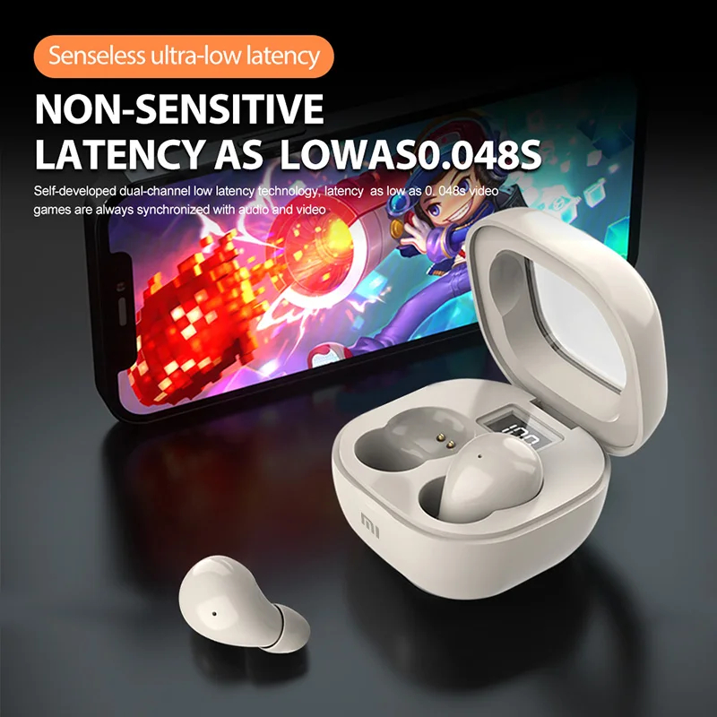 Xiaomi SK19 Bluetooth 5.3 Earphones Mini Invisible TWS Wireless Earbuds HIFI Stereo Noise Reduction Heasets with Microphones