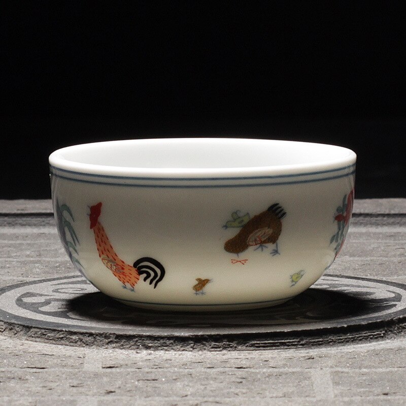 Jingdezhen Cup Ceramic Single Tea Cup Master Cup Cup Pin Ming Bei Forming Of Dou Cai Ji Gang Bei Double Wall Beer Glass: 1