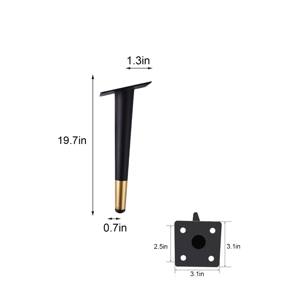 Oblique Conical Metal Legs For Sofa Cabinet Wardrobe Chimney Furniture Iron Cupboard Furniture Feet Table DIY Project