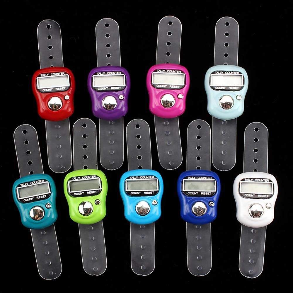 Mini Digital Finger Hand Ring Portable Tally Electronic Counter Handheld Knitting Row Clicker Manual Marker Tasbeeh LCD Display