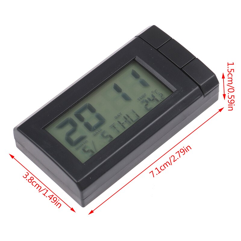 2 in 1 Car LCD Digital Display Clock & Temperature Auto Watch Thermometer