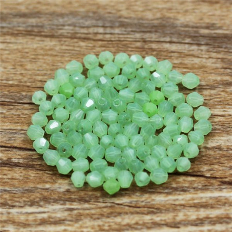 300 Uds. Exquisitas cuentas de cristal sueltas bicono de 4mm para accesorios de fabricación de joyas 001-020: Naranja