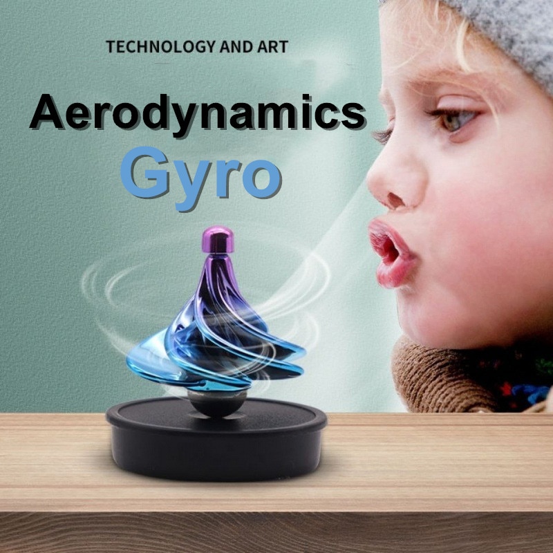 Aerodynamica Gyro Pneumatische Gyro Decompressie Speelgoed Gyro Kleurrijke Wind Waait Gyro Pneumatische Tol