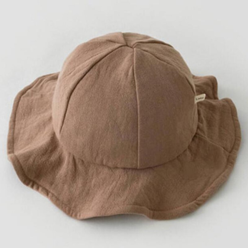 Frühling Sommer Jahrgang Baumwolle Baby Eimer Hütte freundlicher Sonnencreme Panama Hüte Jungen Mädchen Fedoras Freien Fischer Hütte Strand Kappe 0-24m: e