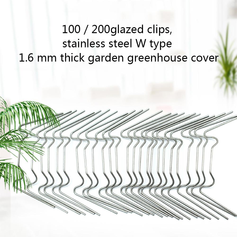 100 Glazed Clips Thick Greenhouse Glazing Clips Tool Galvanized Steel Spring Wire Glazing Clips Strong Holding Clamps