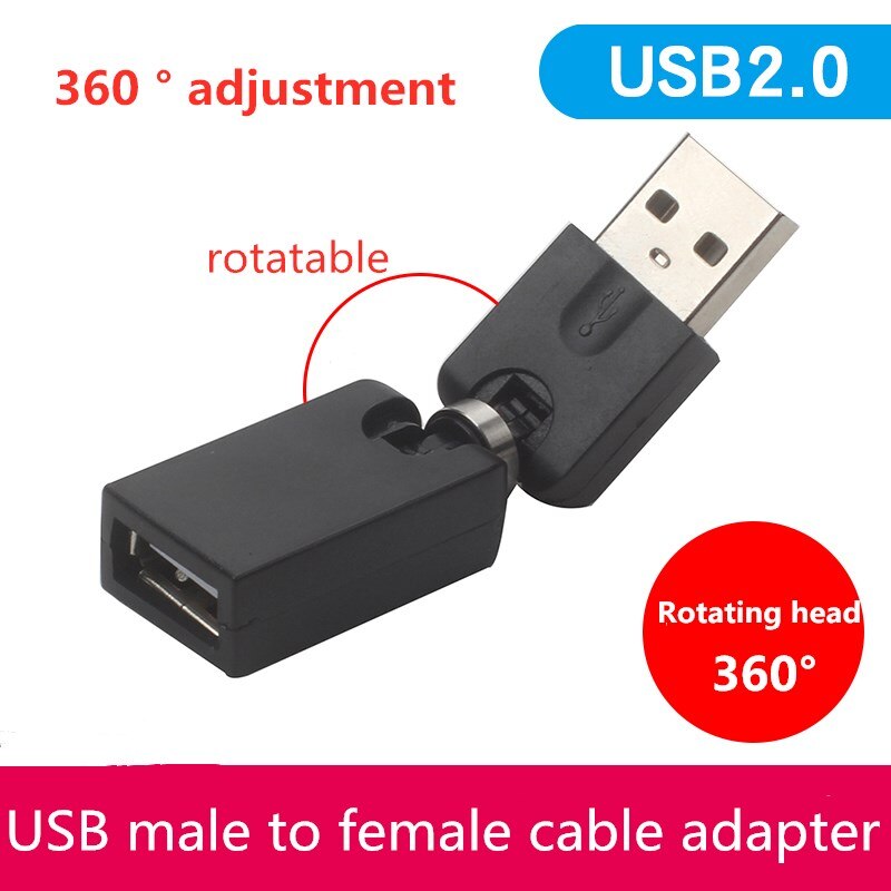 5 Types 360/90 Rotating USB Male to Female Adapter Bending Interface Extended Charging High-Speed 5Gbps Adapter