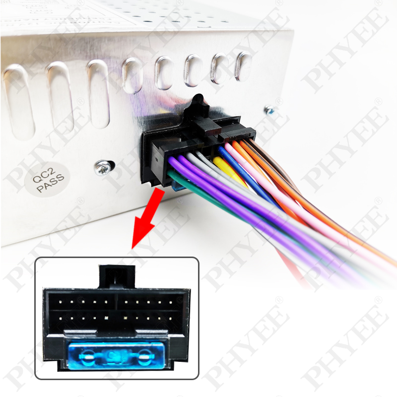 20 Pin to ISO Harness Adapter 20P Plug ISO Cable Connector Wiring Universal Accessory Wires for DIN Retractable Screen Car Radio