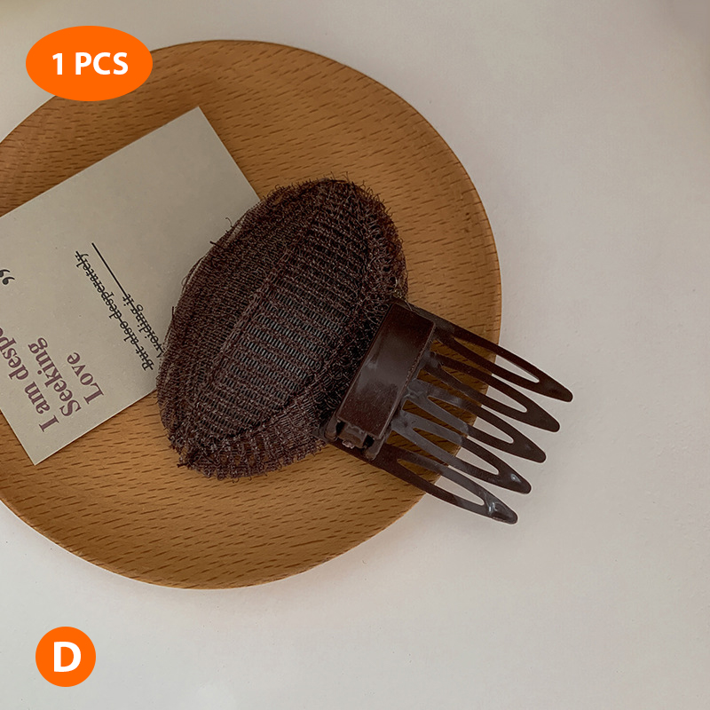 Black Bump It Up Volume Reusable Hair Fluffy Sponge Hair Base Styling Insert Tool Hair Puff Sponge Clip Hair Bun Maker