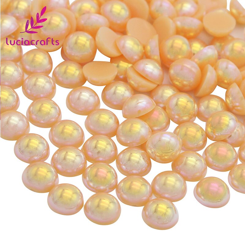 ! 5mm veelkleurige abs imitatie parels kralen halfronde parel nagelkunst telefoon schoenen accessoires 500 stuks  f0108