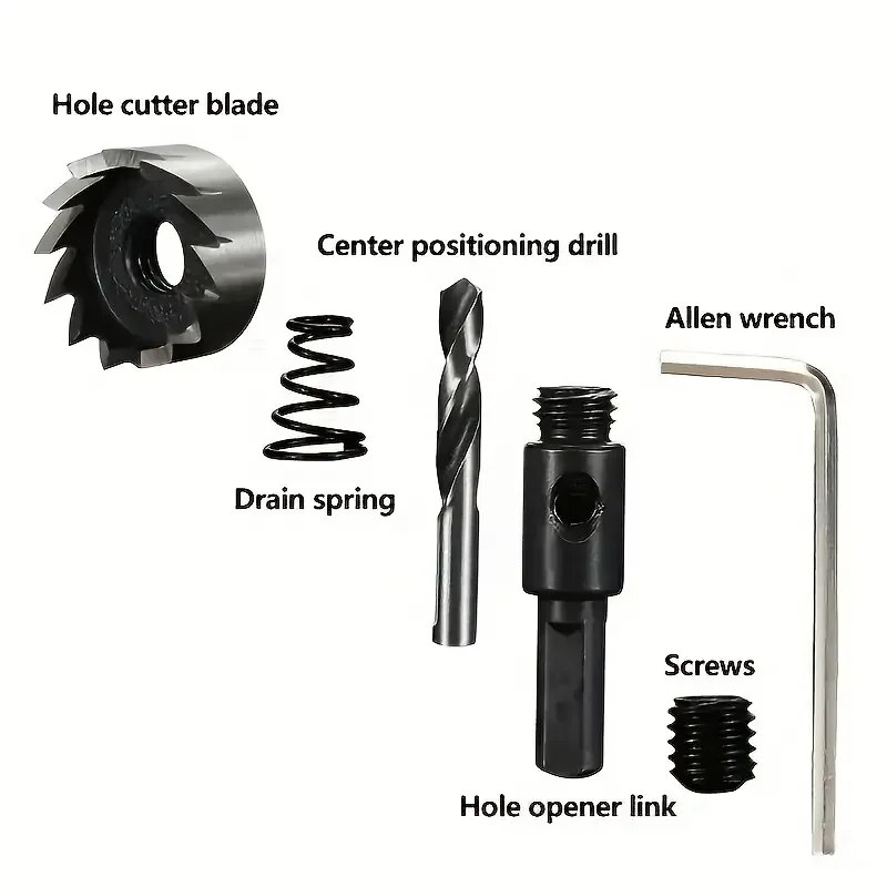 Hole Saw Cutter Drill Bit Set Holesaw Core HSS Wood Soft Metal Sheet Plastic PVC Stainless Steel High Speed for Power Tool