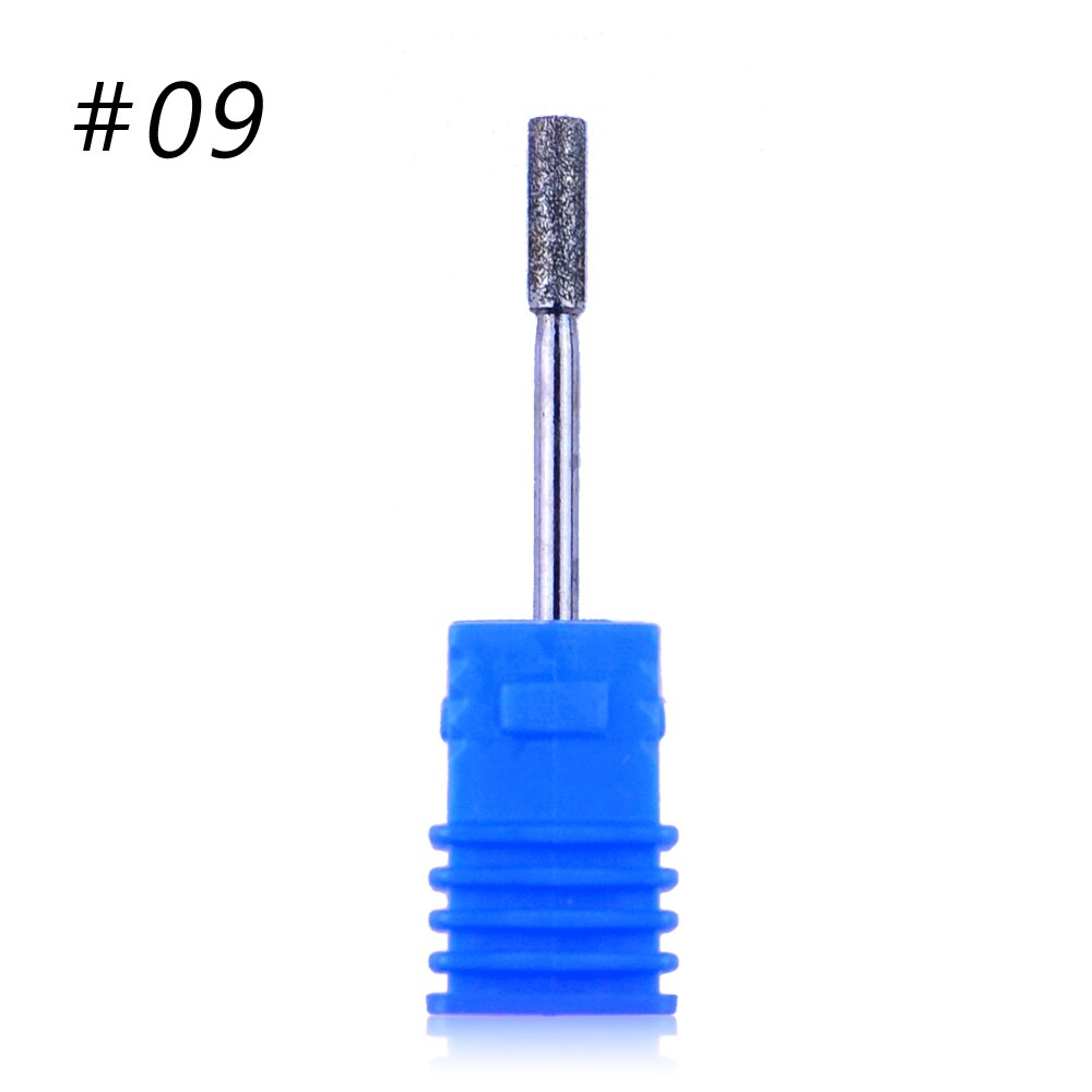 1pcs Diamond Electric Rotate Nail Drill Bits Rotary Milling Cutters Drill Machine Accessories Nail File Cuticle Cutter Tips: 09