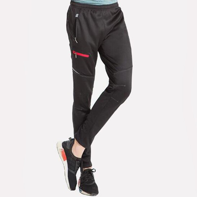 Dicski-Pantalones largos de ciclismo para hombre, pantalón térmico cálido con bolsillos de forro polar, cintura elástica, a prueba de viento, equipamiento para ciclismo de montaña, Invierno