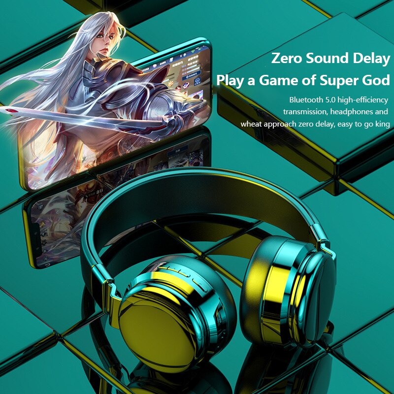 R10 Bluetooth 5.0 casque sans fil stéréo pliable casque Audio MP3 réglable écouteurs Support TF carte avec micro pour la musique