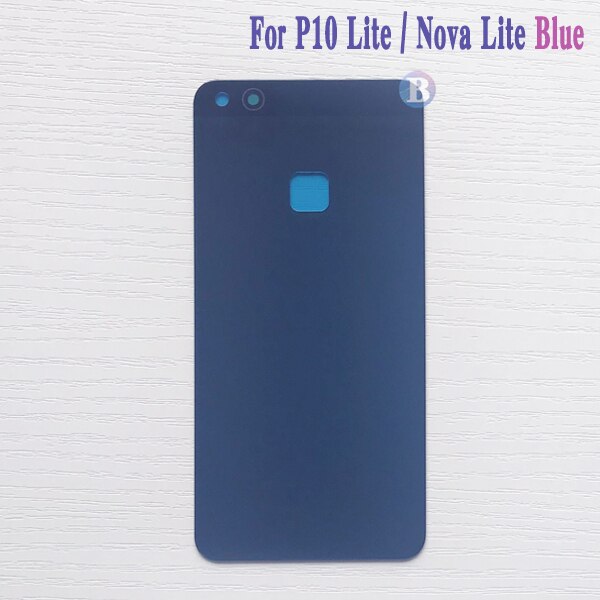 Replacement For Huawei P10 Lite / For Nova Lite Back Housing Battery Cover Door Rear Cover Glass with Adhesive: Blue