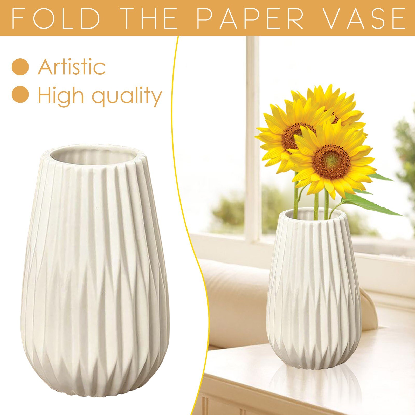 Flower Vase The Spiral Folded Paper Vase Is Perfect For Your Home Life Decoration Nordic White Flower Pot Home Decorative