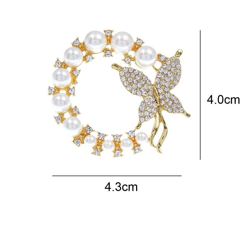 Cindy Xiang Parel En Strass Cirkel Broches Voor Vrouwen Barokke Trendy Elegante Vlinder Broche Pins Party Huwelijksgeschenken