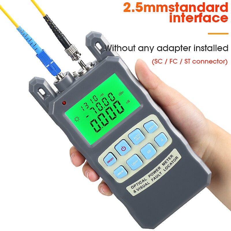 All-IN-ONE Optical Power Meter with Visual Fault Locator Optical Fiber Tester 20KM VFL