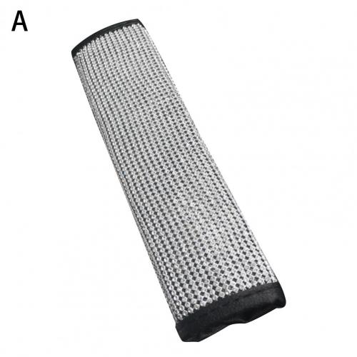 Full Diamond Crystal Car Gear Shift Collar Cover Glitter Rhinestones Auto Shifter Hand Brake Covers Car Interior Accessories: A