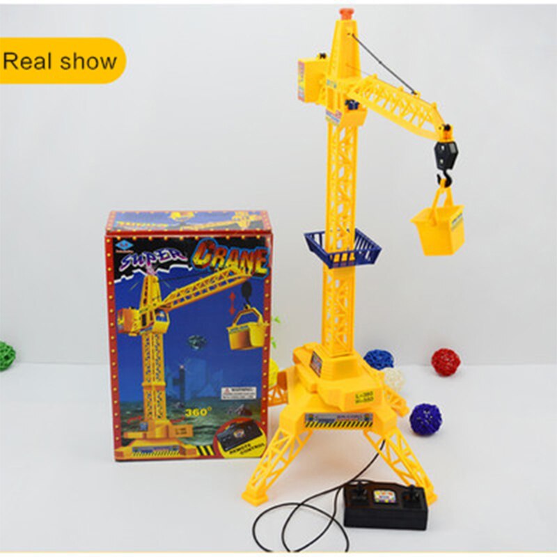 Grúa torre de juguete con control remoto de hormigón reforzado para niños: Default Title