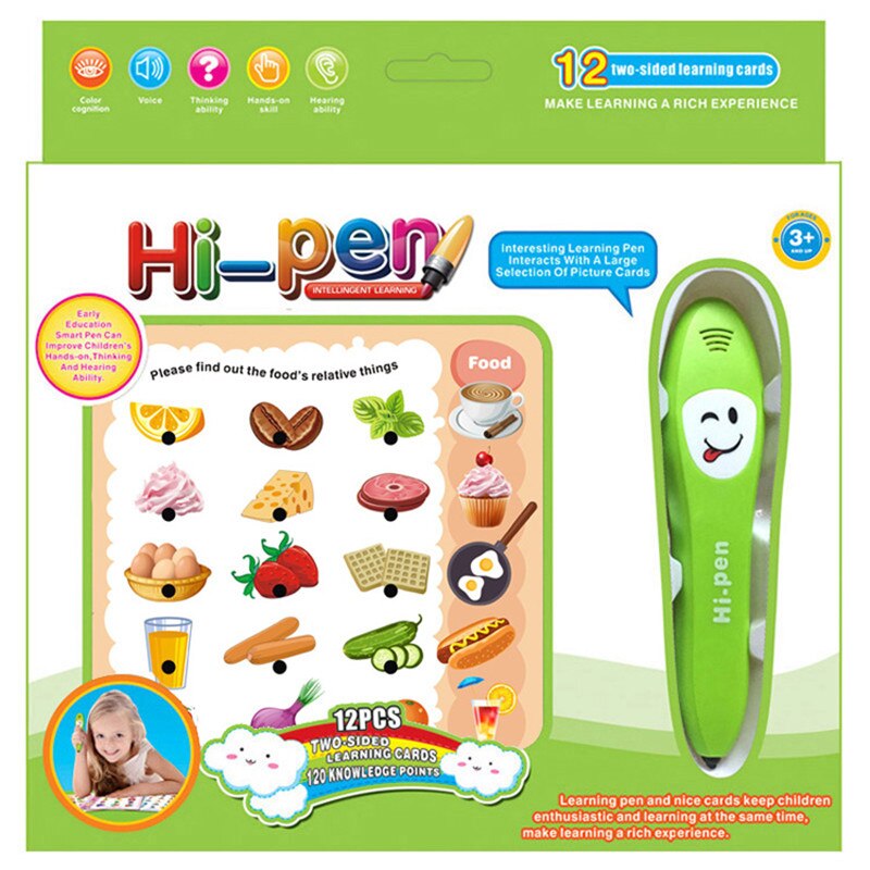 Kids Talking Pen English Early Educational Reading Machine Book Smart Reading Pen Children Study Papers Learning Animal Toys