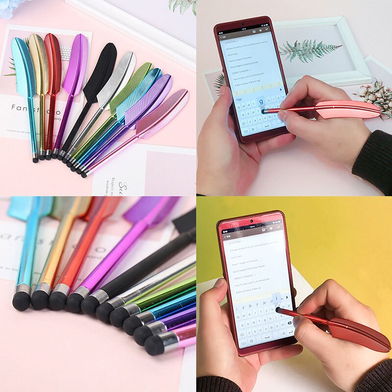 feather capacitor pen tablet phone stylus condenser stylus for iPhone6s 7 8 Xs max