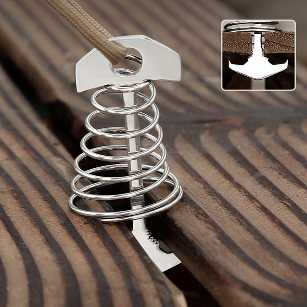 1pc windseilschnallen, federförmig, oktopus-förmig, deckpflock, zelthaken, fixseil, camping, stahlbrettschnalle, wandernagel, outdoor,  y9 w 2