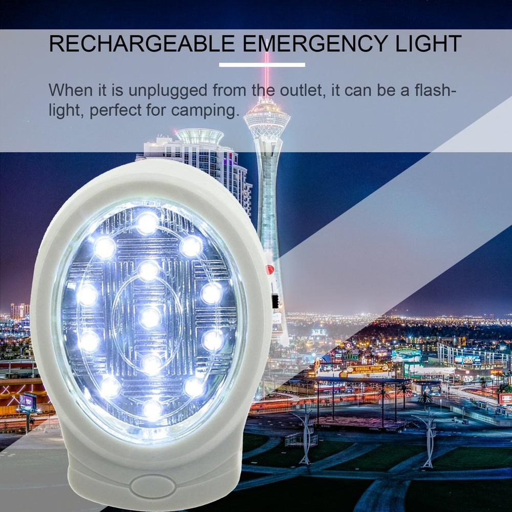 2w 13 led uppladdningsbart hem nödljus automatiskt strömavbrott lampa lampa nattlampa 110-240v us-kontakt