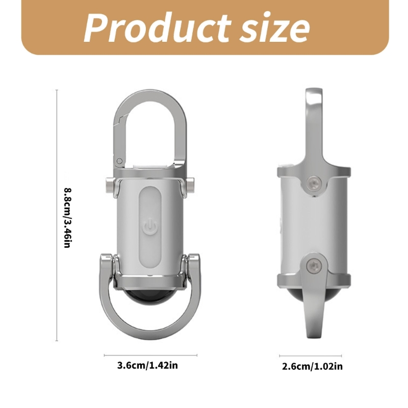 Rechargeable Inspection Light Keychain Flashlight Pendant Keyring Camping Supply 517F