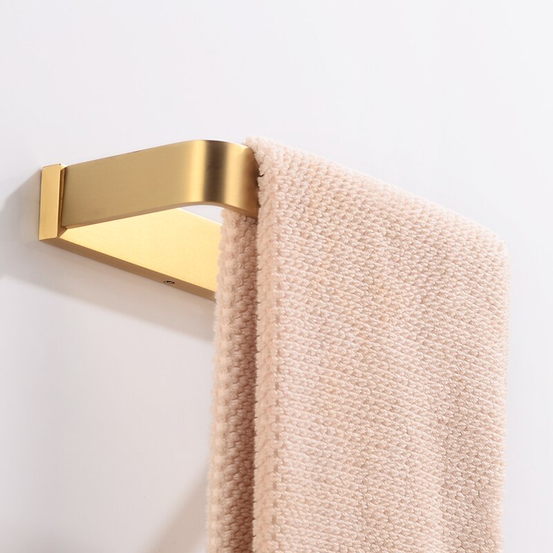 Badeværelse håndklæde ring guld vaskerum enkelt håndklædeholder hængende holder vægmonteret messing håndklædeholder holder badeværelse tilbehør