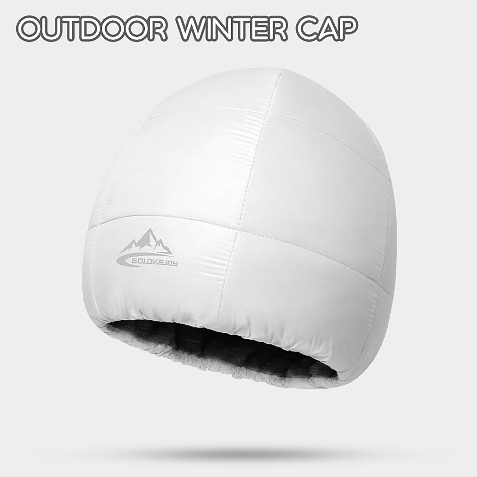 Män kvinnor utomhus vintermössa cykelmössa skidmössa tjock fleece varm vattentät vindtät cykling skridskoåkning skidmössa: Vit