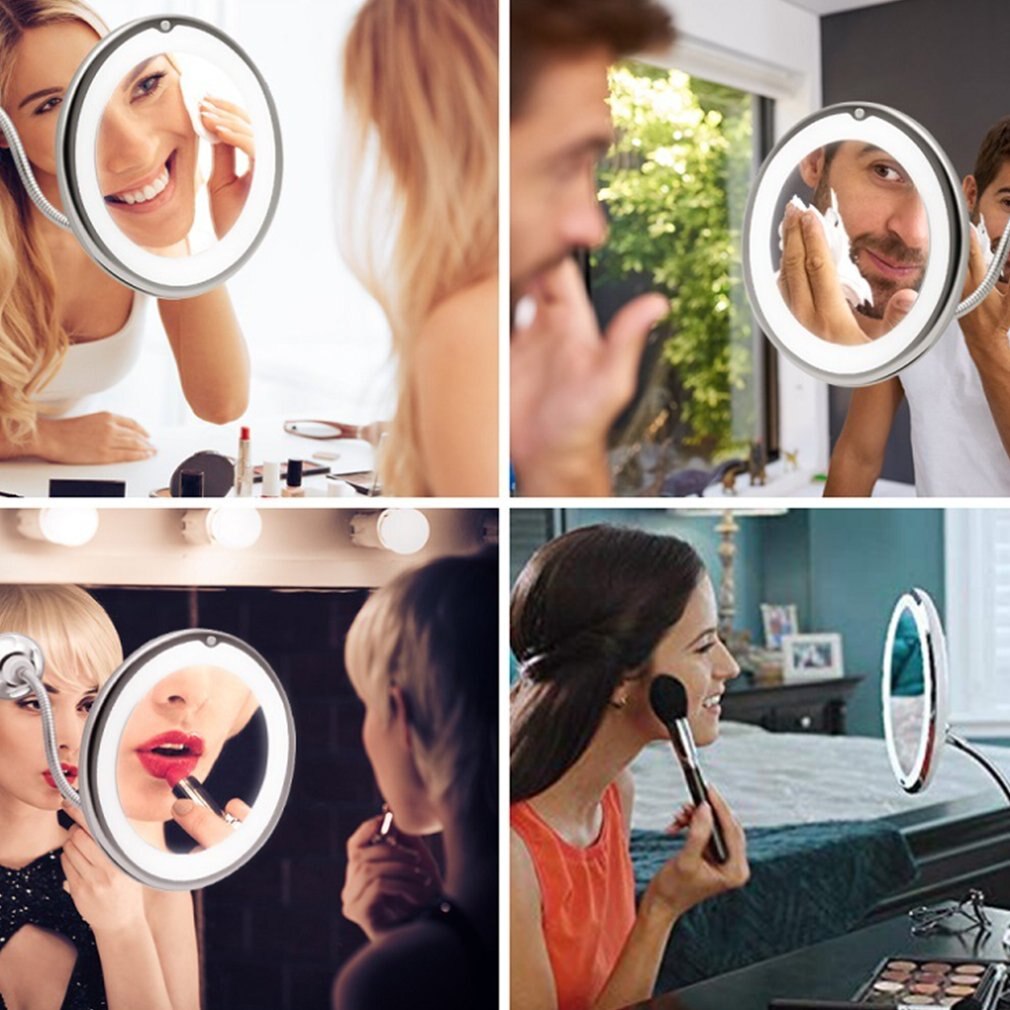 Led makeup mirror lighted Makeup mirror light magnifying mirrors 10X make up mirror vanity mirrors cosmetic miroir with LED Tool