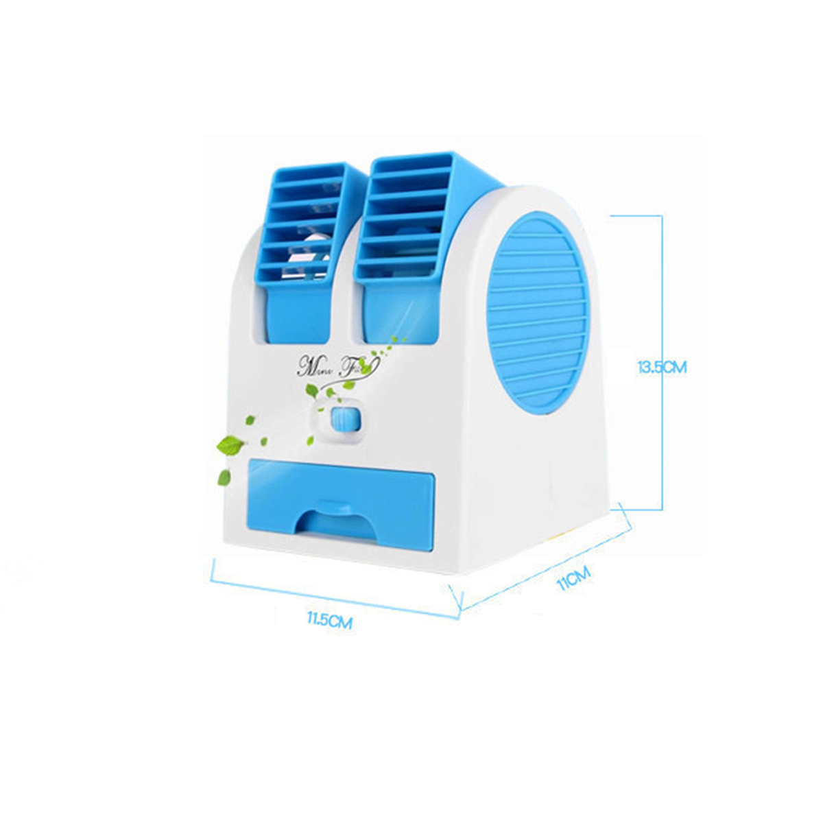 Car Air Conditioner Portable Air Conditioning Humidifier Purifier USB Cool Cooling Fan Desktop Air Personal Space Cooler Fan: Blue