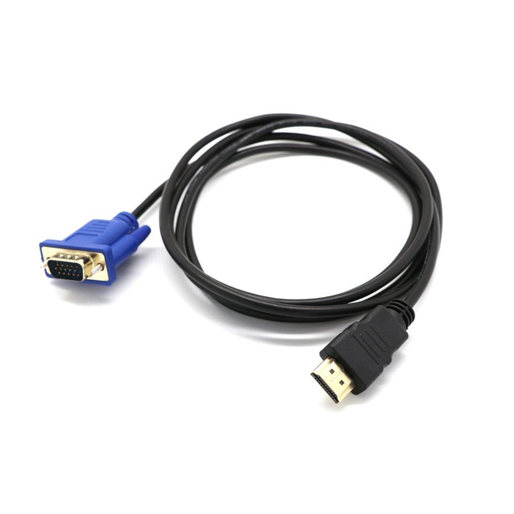 Cable convertidor HDMI a VGA HD, adaptador de vídeo macho de D-SUB, Cable de plomo para HDTV, PC, Monitor de ordenador para PC, portátil, TV