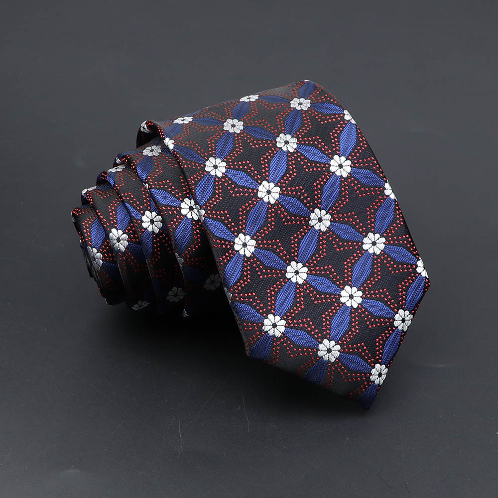 Tie Voor Mannen Klassieke Zakelijke Blauw Rood Plaid Stippen 6Cm Jacquard Stropdas Dagelijkse Slijtage Das Wedding Jurk Accessoires: 13