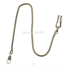 5 stk en masse 34cm klassisk bronze tone slange kæde belagt lommeur kæde bælte tilbehør vedhæng kæder  b007: Bronze