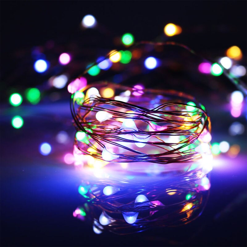 50m 500 leds kobbertrådslys juletræsdekoration  dc 12v med stik lampe guirlande fe lys luces led decoracion