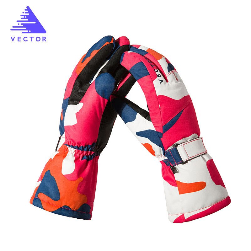Dames kinderen ski handschoenen snowboard handschoenen motor winter skiën klimmen fiets handschoenen waterdichte sneeuw wanten: Vrouwen 10 / M