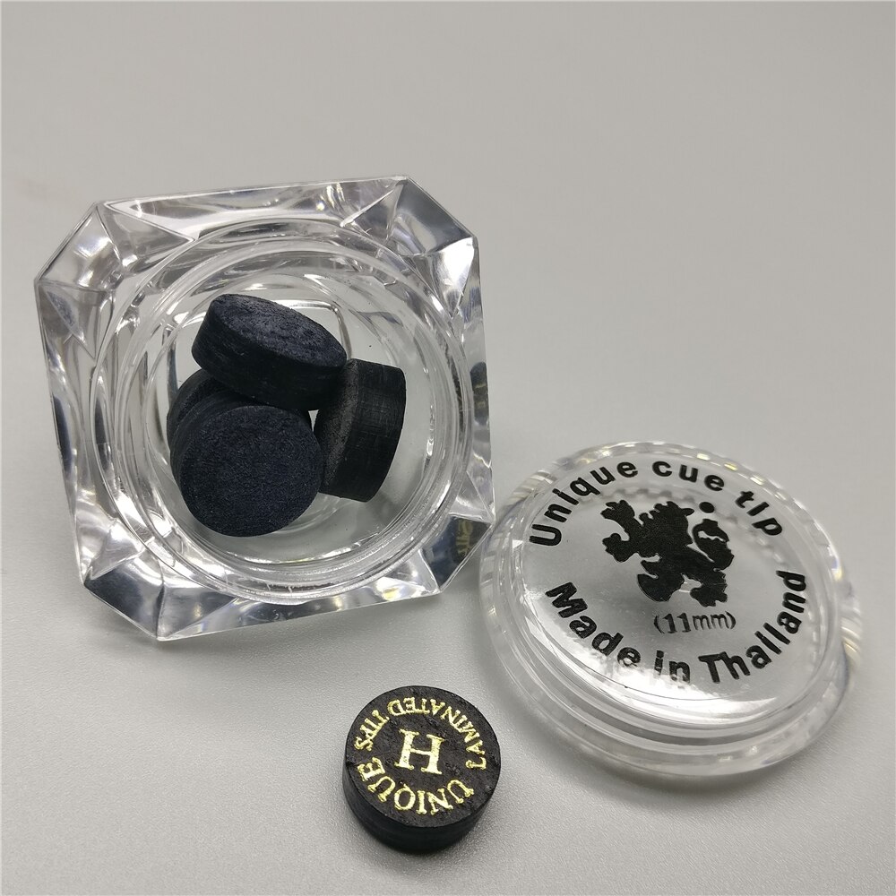 Snooker Tips 11-12mm Unique Cue Tips 5pcs/box Thailand Medium/Hard Carom Laminated Cue Tips Billiard Accessories: Unique Tips Hard / 11mm 5pcs per box