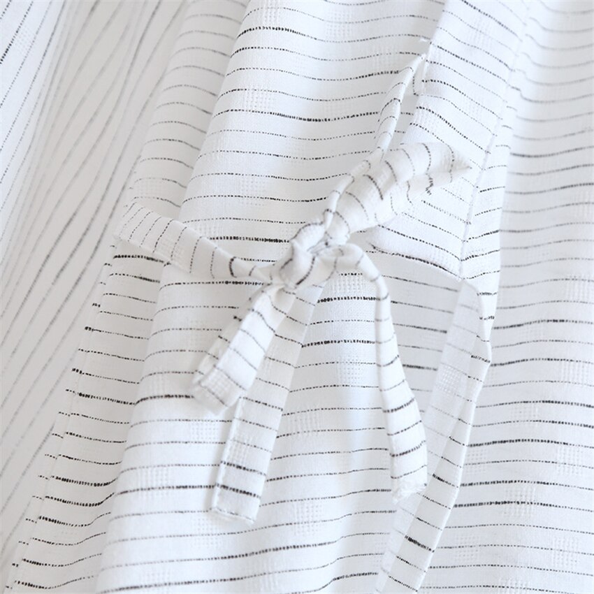 Men 2022 Japanese Style Kimono Cotton Bathrobe Spring Summer Vintage Striped Pajamas Casual Loose Long Sleeve Homewear